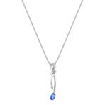 Round Kentucky Blue Sapphire and Diamond Pendant (18)