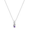 Round Lavender Sapphire and Diamond Pendant (18)
