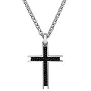 Stainless Steel and Leather Cross Necklace (22)