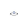 Pear Shaped Ice Blue Sapphire and Diamond Ring
