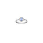 Pear Shaped Ice Blue Sapphire and Diamond Ring