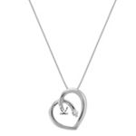 Round Diamond Heart Pendant (18 in.)