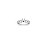 14k White Gold Heart Ring