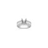 Baguette and Round Diamond Platinum Engagement Ring with Channel Setting