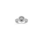 Halo Diamond Platinum Engagement Ring