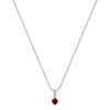Heart Shaped Ruby and Diamond Pendant (18”)