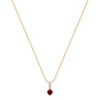 Heart Shaped Ruby and Diamond Pendant (18”)