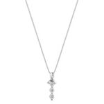 Round Diamond Three-Stone Pendant (18 in.)