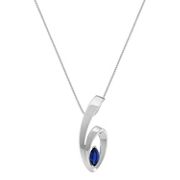 5/8 ct. t.w. Marquise Sapphire Pendant (18”)