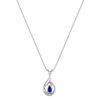 Pear Shaped Sapphire and Diamond Pendant