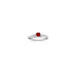 Heart Shaped Ruby and Diamond Ring