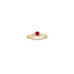 Heart Shaped Ruby and Diamond Ring