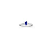1/3 ct. t.w. Marquise Sapphire and Round Diamond Ring