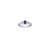 Oval Sapphire and Round Diamond Three-Stone Ring