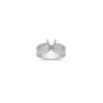 Round, Princess Cut, and Baguette Diamond Engagement Ring
