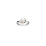 7mm Cultured Akoya and 1/5 ct. t.w. Round Diamond Ring