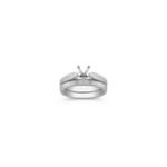 14k White Gold Wedding Set