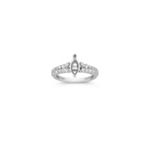 Marquise and Round Diamond Engagement Ring