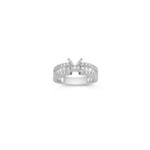 Princess Cut and Round Diamond Engagement Ring with Channel Setting