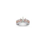 Diamond White and Rose Gold Engagement Ring