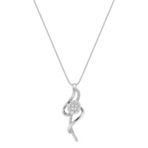 Round and Princess Cut Diamond Pendant (18”)