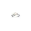 7mm Cultured Akoya Pearl and Round Diamond Ring