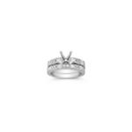 Vintage Princess Cut and Round Diamond Wedding Set