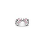 Round Pink Sapphire and Diamond Ring