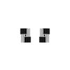 Stainless Steel and Rubber Cuff Links