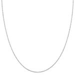 14k White Gold Diamond Cut Rope Chain (20 in.)