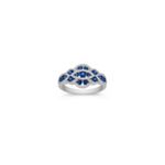 Round Sapphire and Diamond Ring