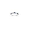 Round Sapphire and Diamond Heart Ring