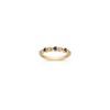Round Sapphire and Diamond Heart Ring