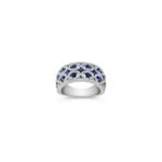 Round Sapphire and Diamond Ring