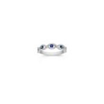 Round Sapphire and Diamond Ring