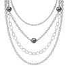 9mm Cultured Tahitian Pearl and Sterling Silver Necklace (18)