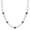 9mm Cultured Tahitian Pearl and Sterling Silver Necklace (24)