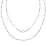 5mm Cultured Freshwater Pearl and Sterling Silver Necklace (47 in.)