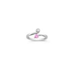 Heart Shaped Pink Sapphire and Diamond Ring