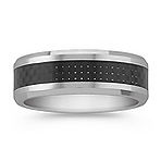Cobalt and Carbon Fiber Ring Comfort Fit Ring (8mm)