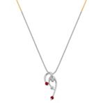 Round Ruby and Diamond Pendant (18)