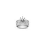 Round Diamond Wedding Set in Platinum