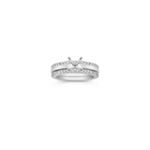 Diamond Wedding Set with Pave Setting for Her