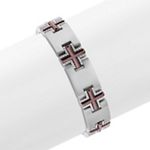 Stainless Steel Cross Bracelet (9 in.)
