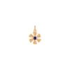 Round Sapphire Flower Charm