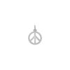 Round Diamond Peace Symbol Charm