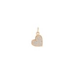 Round Diamond Heart Charm