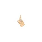 Round Diamond Flag Charm