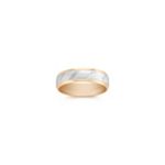 14k Two-Tone Gold Wedding Band (6mm)