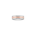 14k White and Rose Gold Comfort Fit Ring (8mm)